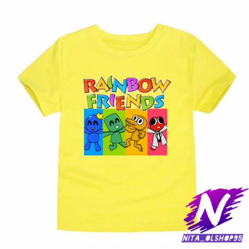 kaos anak rainbow friends Roblox game baju anak rainbow friends gratis sablon nama