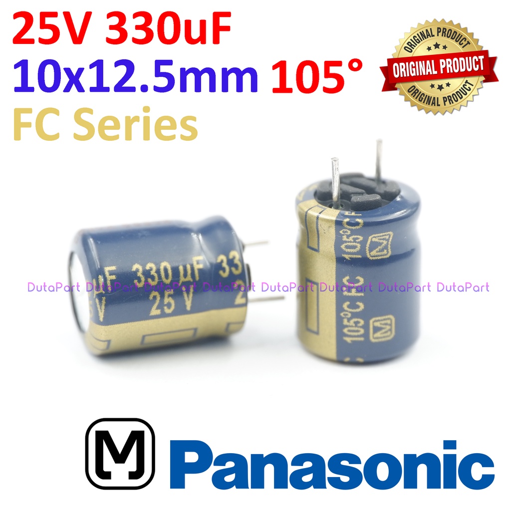 25V 330uF ORIGINAL PANASONIC FC Series Kapasitor Capasitor Elko Elco