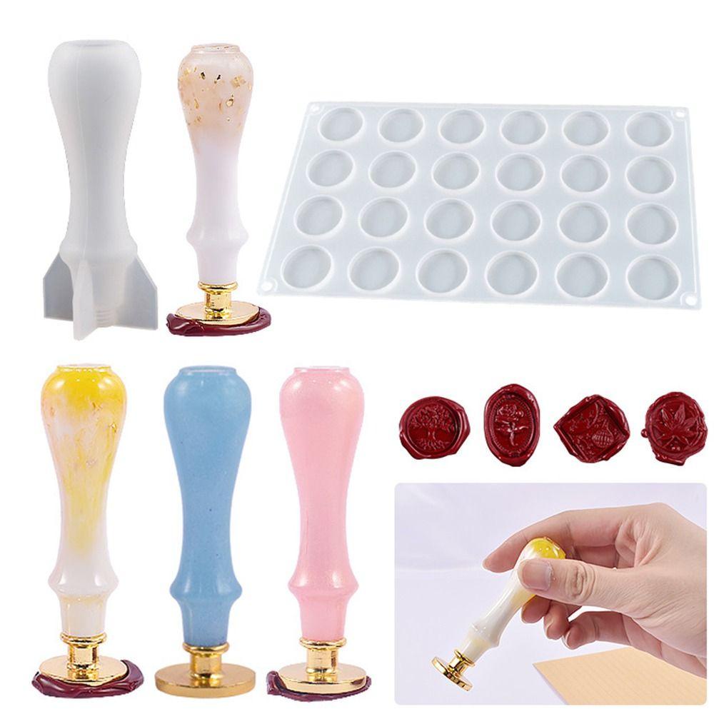 Preva Wax Sealing Mat Dekorasi Rumah Clay Tool Resin Casting 24-rongga Cetakan Epoxy Silikon Mold Silicone Mat