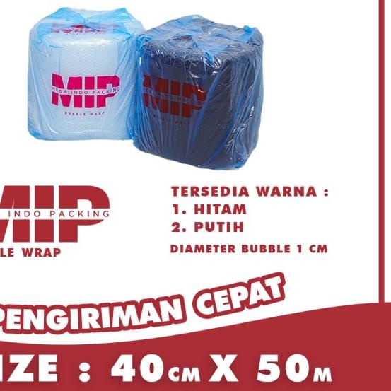 

BUBBLE WRAP ROLL 40 CM X 50 METER HITAM PUTIH MEGA INDO PACKING MIP - Mega 40cm Putih