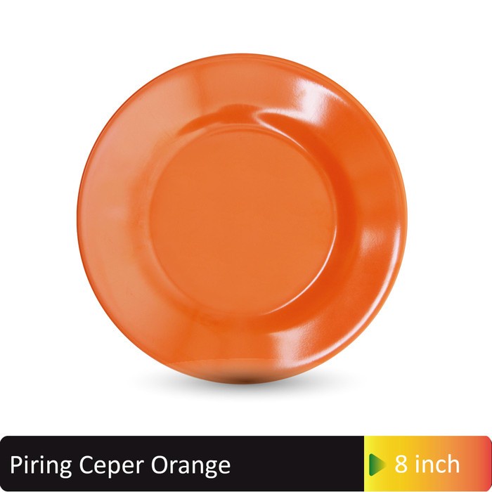 IGI GLORI Melamine Piring Ceper Melamin 8" inch Orange G2180
