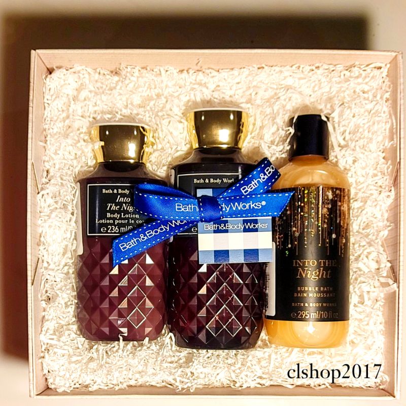 BBW INTO THE NIGHT FULLSIZE GIFT SET PAKET BATH &amp; BODY WORKS ITN