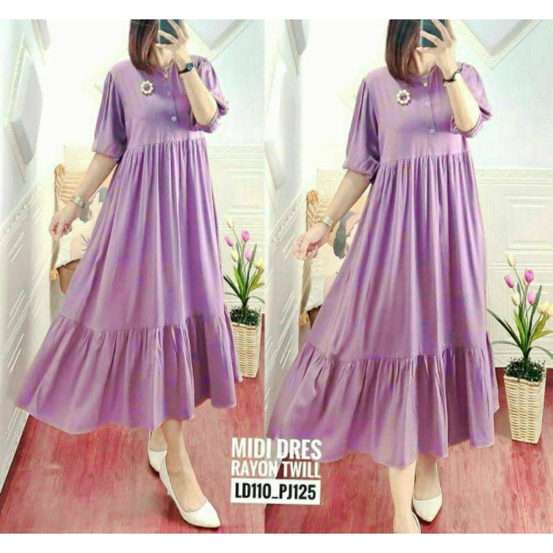 MIDI DRESS POLOS JUMBO KEKINIAN/DRESS NAGITA/MIDI JUMBO POLOS BUSUI LD 120/HOMEDRESS BUSUI