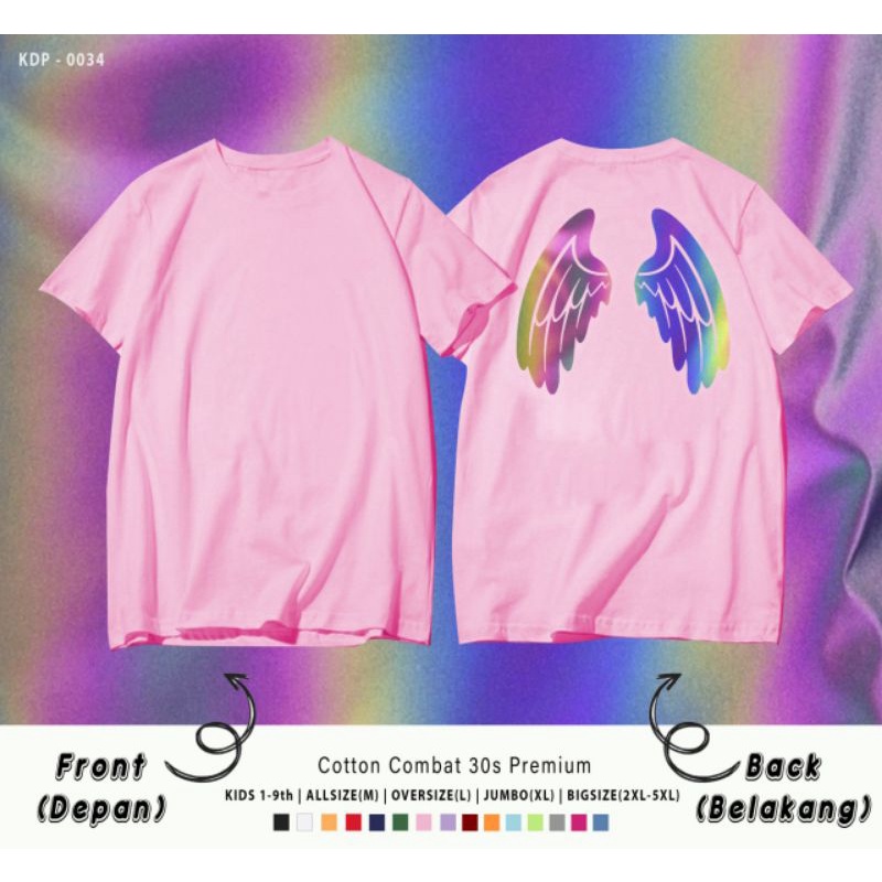 KAOS REFLEKTIF WINGS/KAOS SAYAP REFLEKTIF/KAOS SAYAP ANGEL MALAIKAT