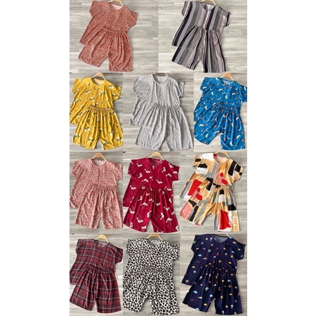 Babydoll Rayon Busui | Piyama Babydoll Resleting Depan Rayon