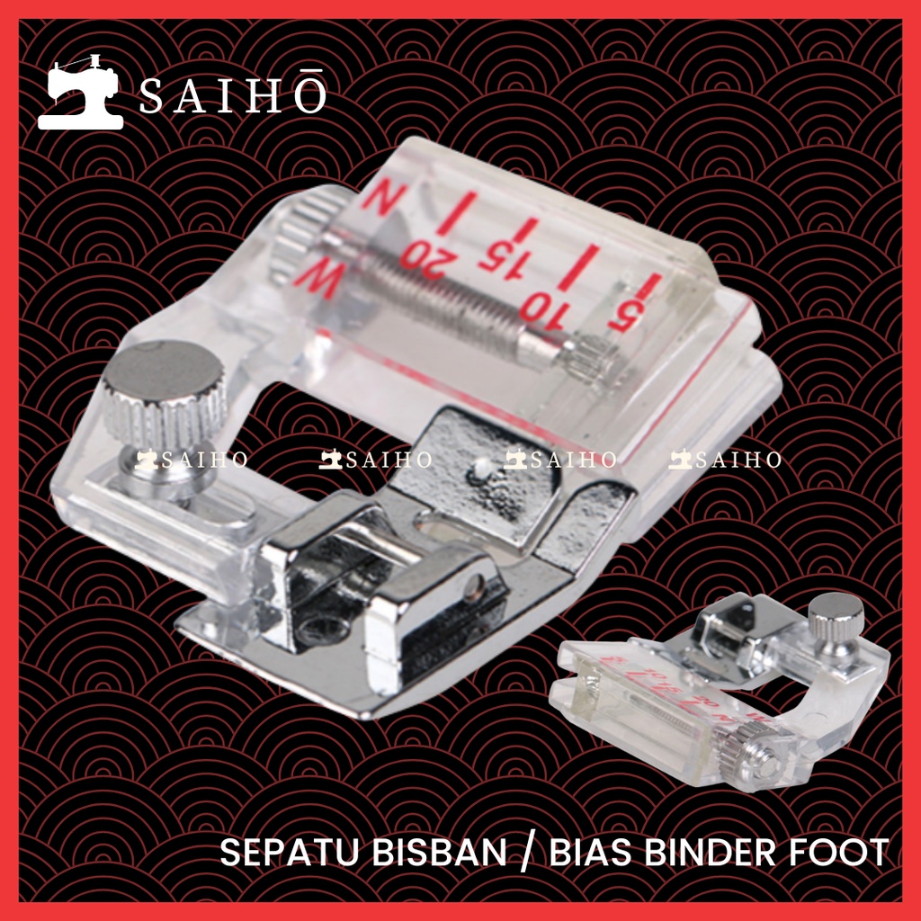 Sepatu Jahit Bisban - Adjustable Bias Binder Foot Mesin Jahit Portable