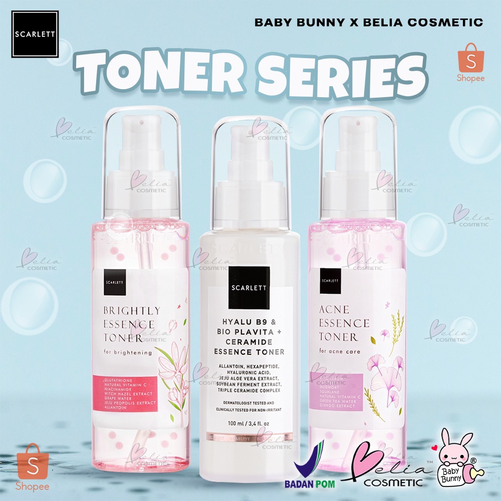 ❤ BELIA ❤ SCARLETT Whitening Toner Series | Toner Wajah | Essence | BPOM