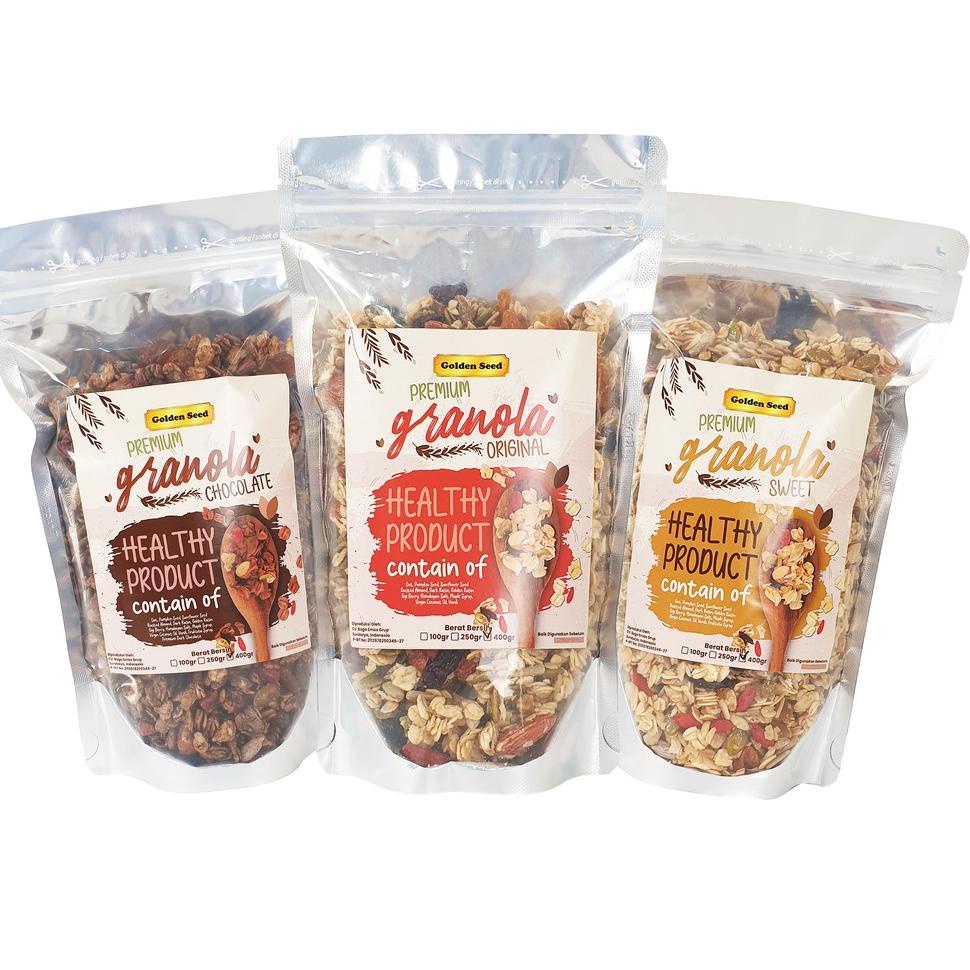 

TERMURAH GRANOLA PREMIUM 400 GR - GRANOLA 400 GRAM - SEREAL SEHAT 400GR (ORIGINAL, MANIS, COKLAT) チ