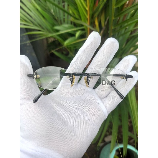 kacamata vintage merk Dolce & Gabbana Rimless Italy