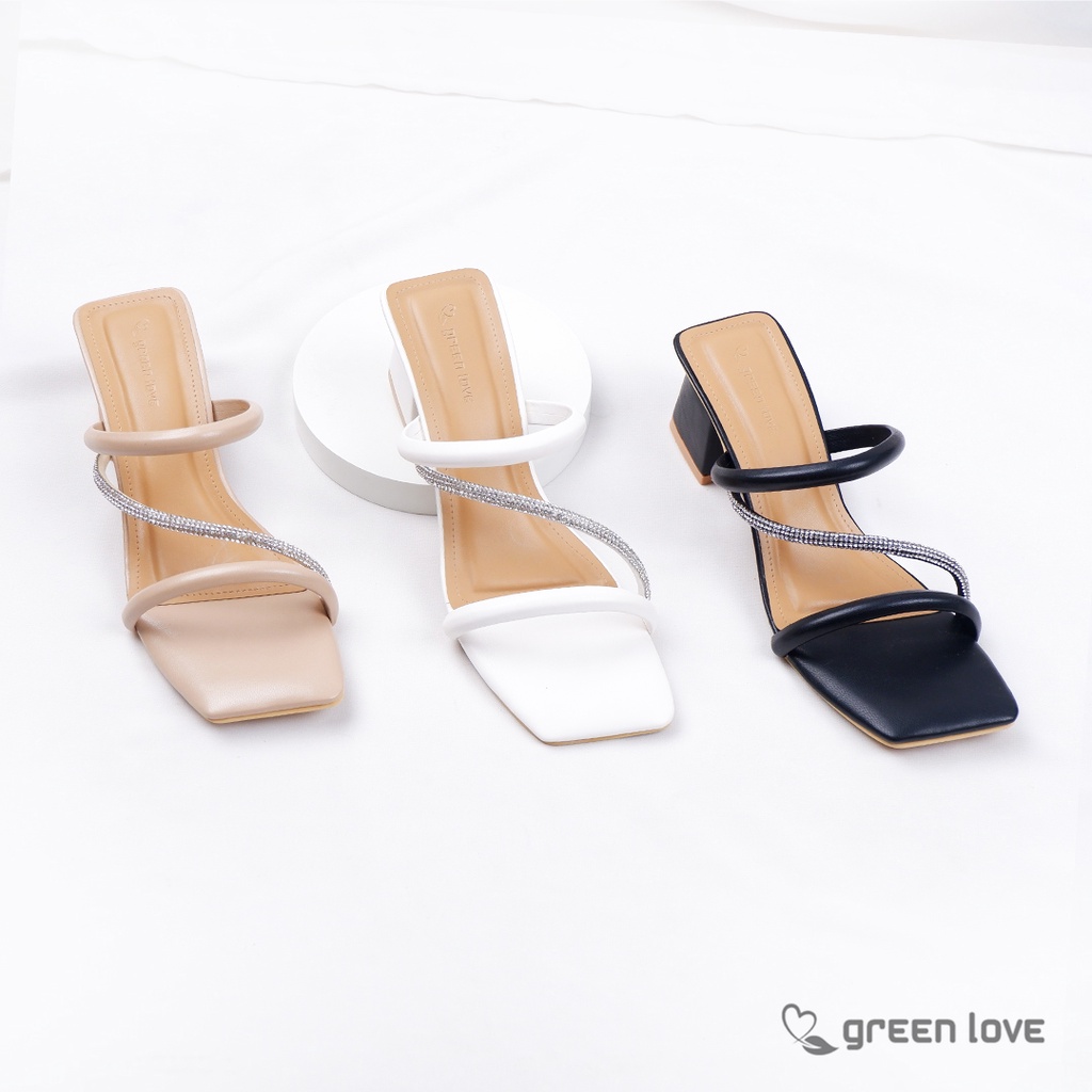 Green Love Sandal Heels DIANA