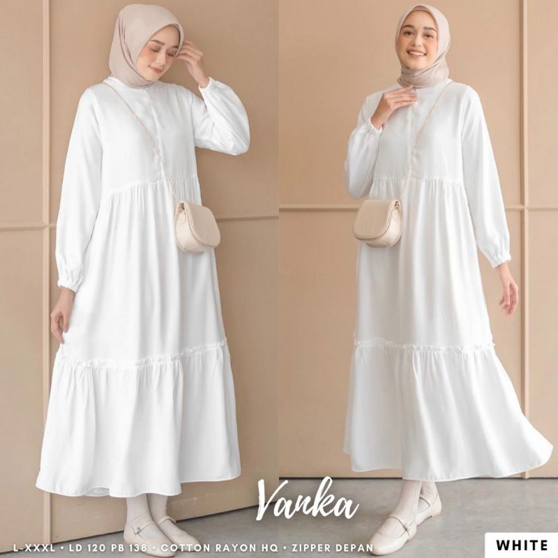 (BISA COD)VANKA GAMIS MIDI TERBARU