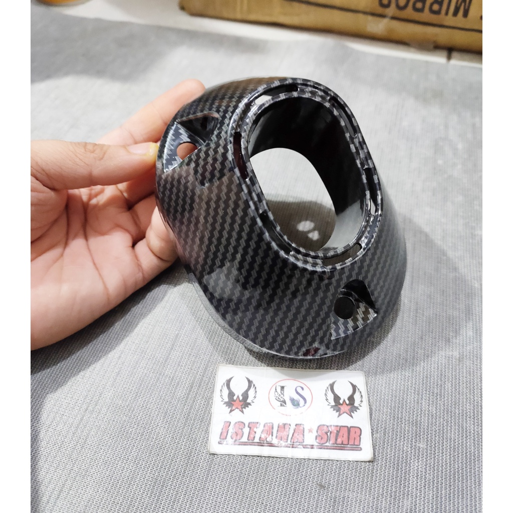 Cover Tutup Ujung Knalpot Carbon Vario 160 Pcx New 160 Nemo Corong Knalpot