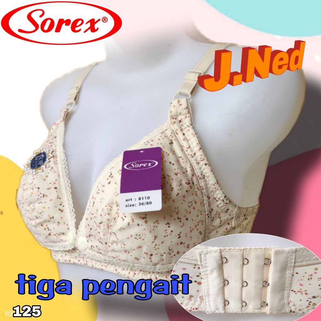 J125 BRA MENYUSUI SOREX TANPA BUSA TANPA KAWAT  CUP BESAR/C SIZE 36 - 42