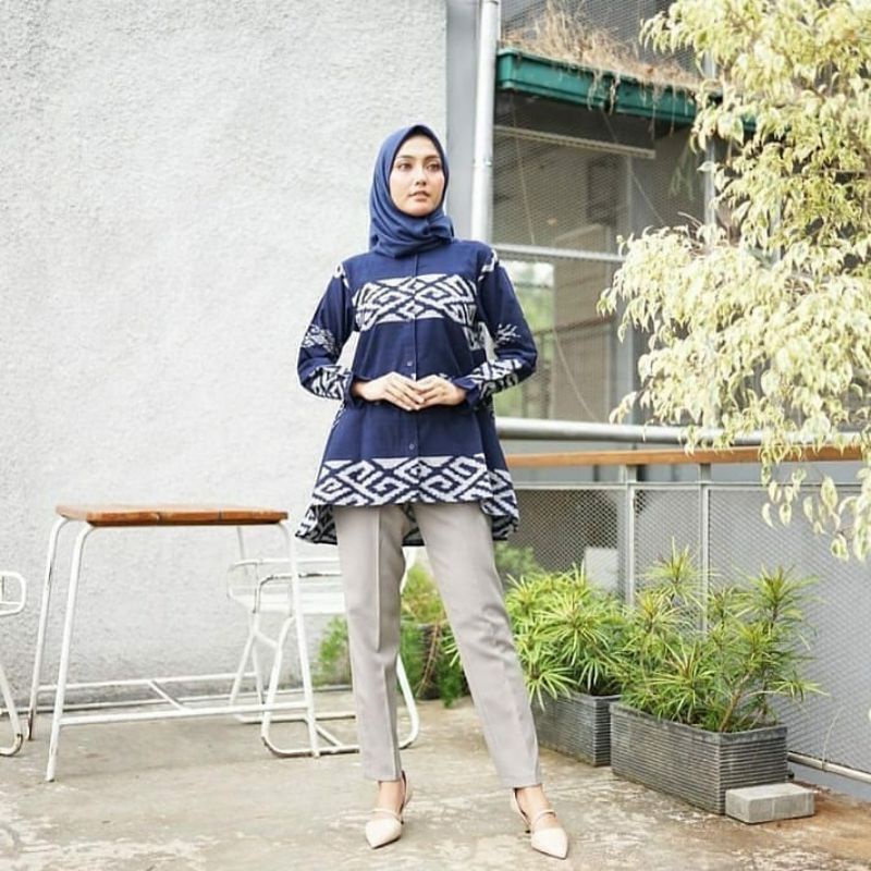 BLOUSE TENUN ETNIK TROSO - BLOUSE LENGAN PANJANG TENUN - BLOUSE TENUN TROSO PREMIUM - ETNIK BLOUSE T