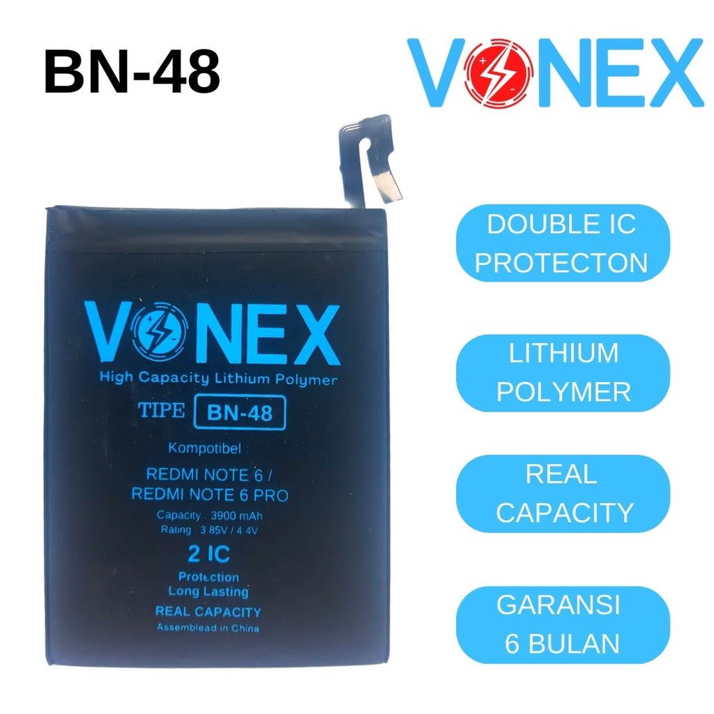 Vonex baterai  Redmi Note 6 / Redmi Note 6 Pro BN48 BN-48