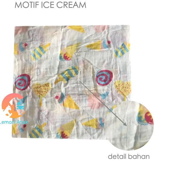 Muslin Cotton Organic - Muslin Blanket - Bedong Muslin - ICE CREAM