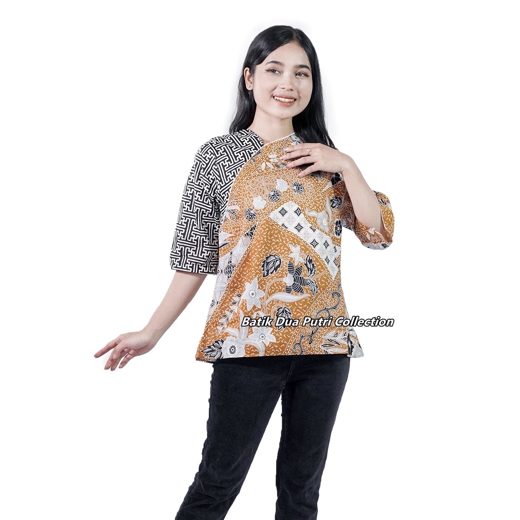 Blouse Batik Atasan Batik Wanita Bahan Katun By Batik Dua Putri Collection