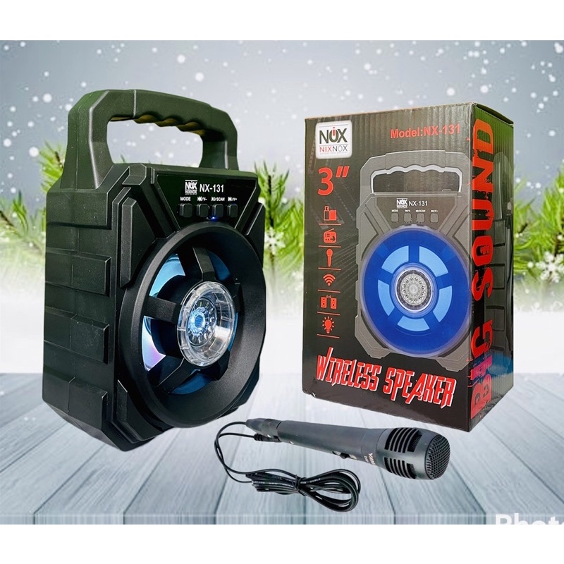 speaker bluetooth +mic karaoke N-131 portabel speaker noxnox