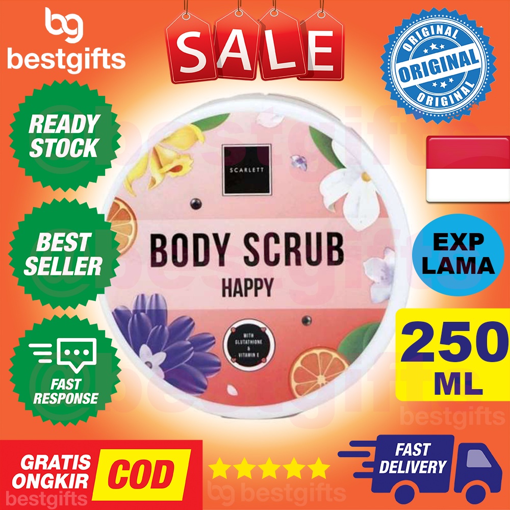 SCARLETT WHITENING BODY SCRUB MENCERAHKAN MELEMBABKAN KULIT 250 ML