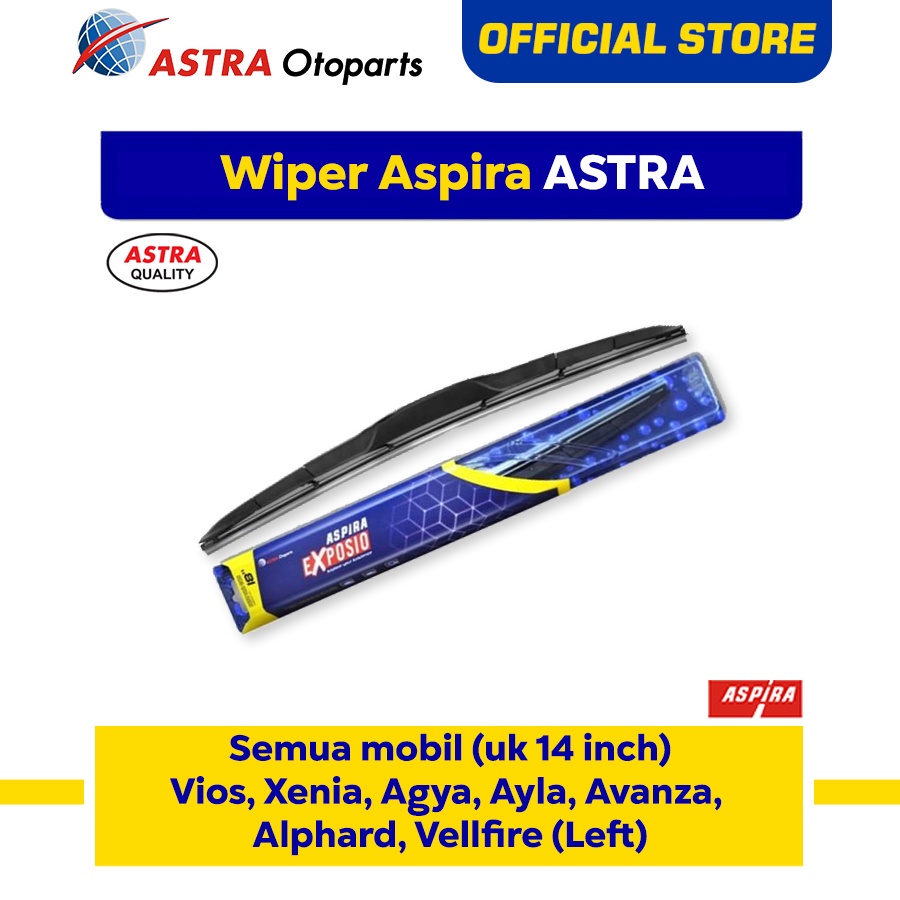 Jual Wiper Blade Hybrid Graphite Aspira Exposio Vios Xenia Agya Ayla