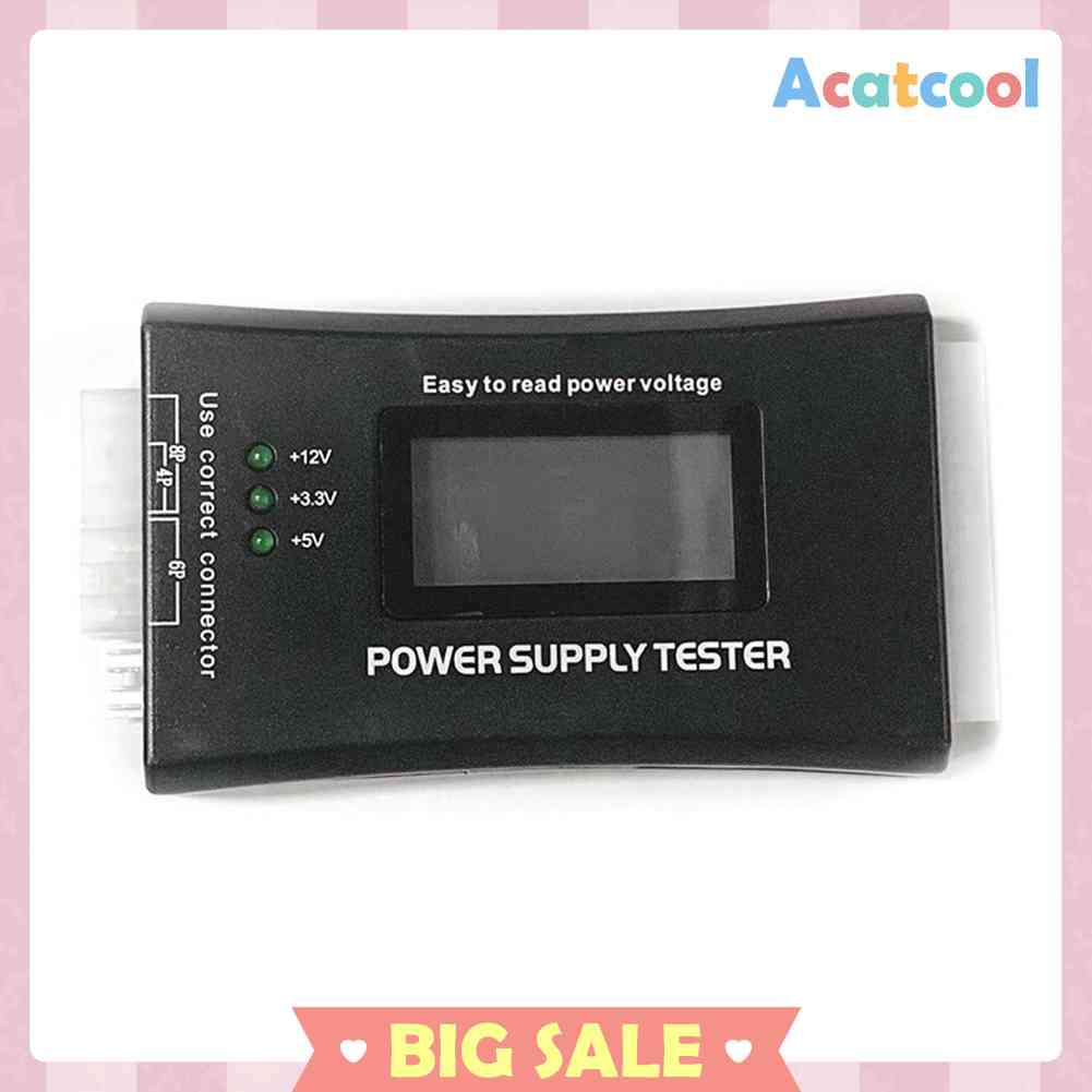 Tester Power Supply Komputer 20 / 24 Pin Dengan Layar LCD Untuk ATX BTX ITX TFX