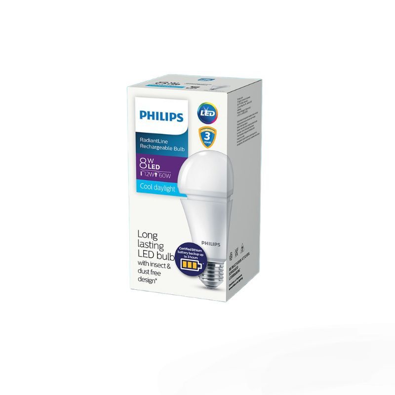 Lampu bohlam LED Philips RadiantLine emergency 8 watt original