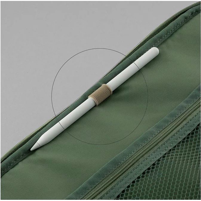 Tas Laptop Tablet iPad Macbook Air Pro M1 M2 JINJING  Waterproof Sage Green Open Full Size 9.7 10.2 11 12.9 13 13.3 13.6 14 inch