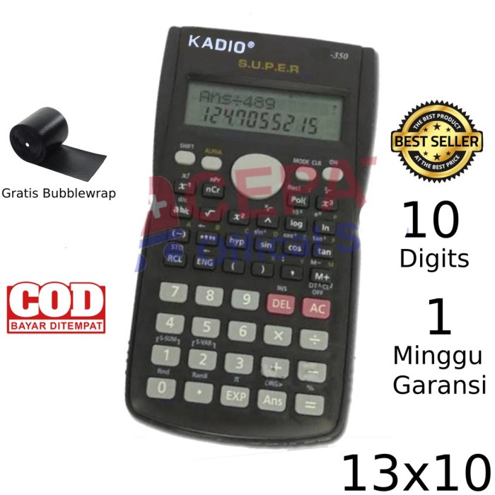 

Calculate Kalkulator Sekolah Scientific Kadio - Sin Cos Tan