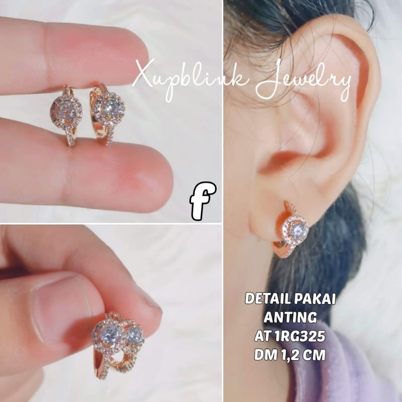 Anting Titanium Clip Permata Wanita Anti Karat Anting Terlaris Xupblink Jewelry