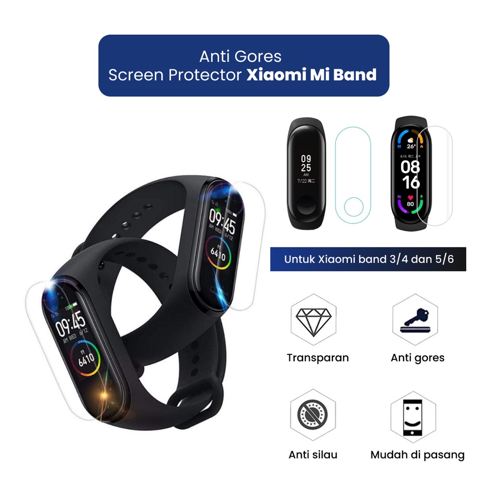 Mi Band Anti Gores Screen Protector Film Xiaomi MiBand 3 4 5 6