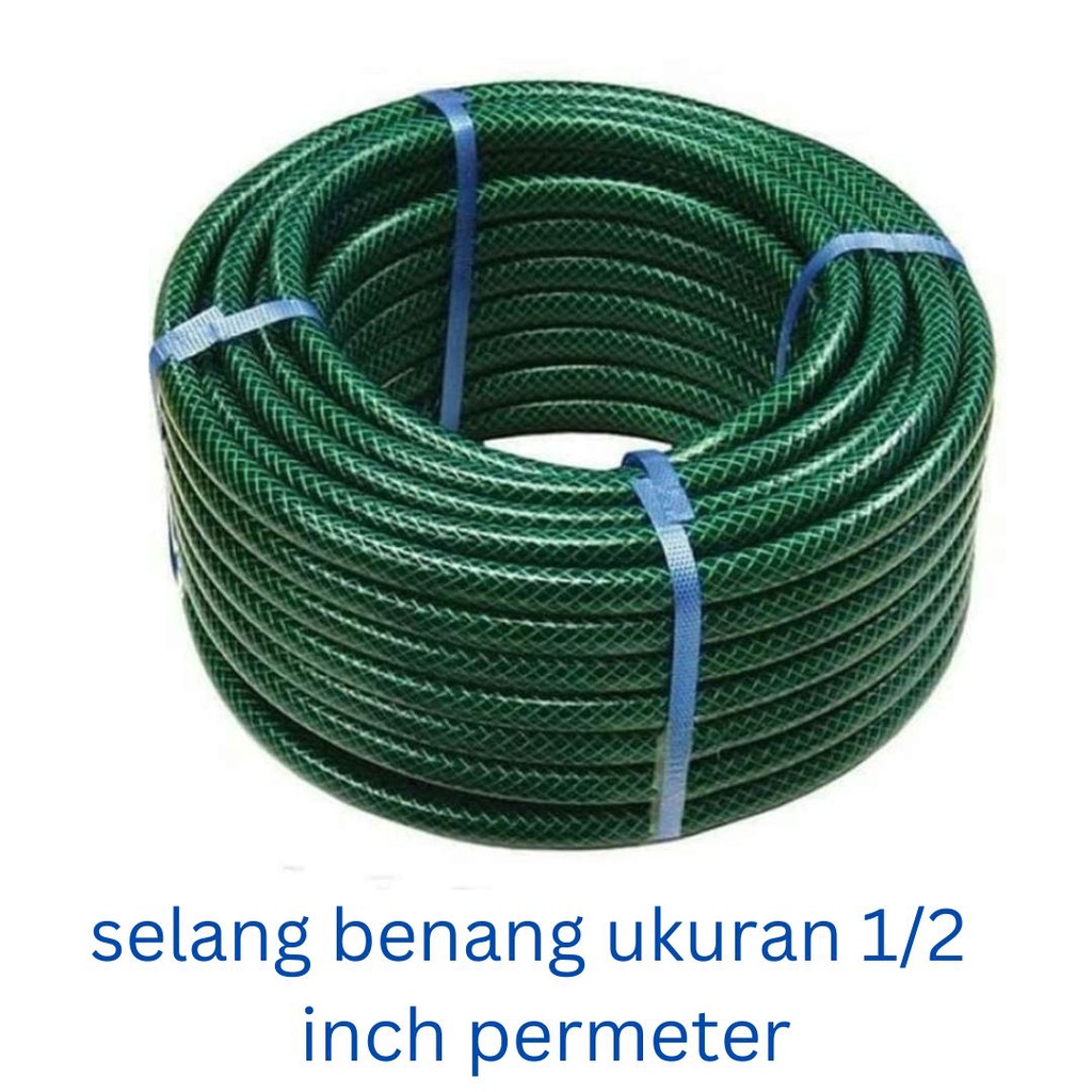 1/2 Inch Selang Air Anti Lumut Benang Anyaman Hijau Diameter 1/2&quot; Per Meter-Hijau Lumut