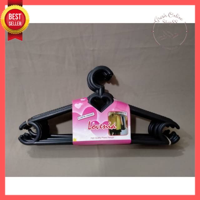 GOS  - A215 - Gantungan Baju Hanger Love / Gantungan Pakaian Plastik Love Besar (12 Pcs)