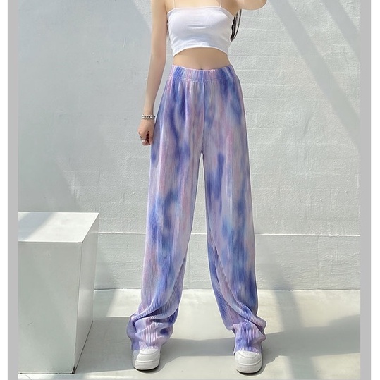 【Blossom】Casual Tie-dye Wide-Legged Pants 2424