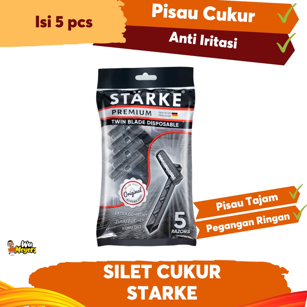 Silet Cukur Starke Black - Pisau Cukur Anti Iritasi