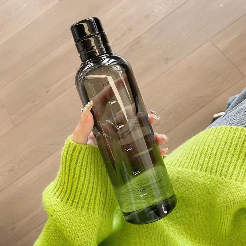 (CLASHOP)Botol Minum Aesthetic Water Bottle Termos Botol Bening Estetik Botol Minuman Plastik Berkualitas Cantik Premium Botol Minum