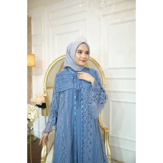 Gamis Cardigan Ashena Belanda  Original Butik