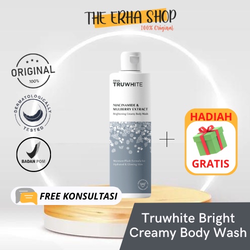 ERHA Truwhite Niacinamide & Mulberry Extract Brightening Creamy Body Wash - Sabun Pencerah Badan / E