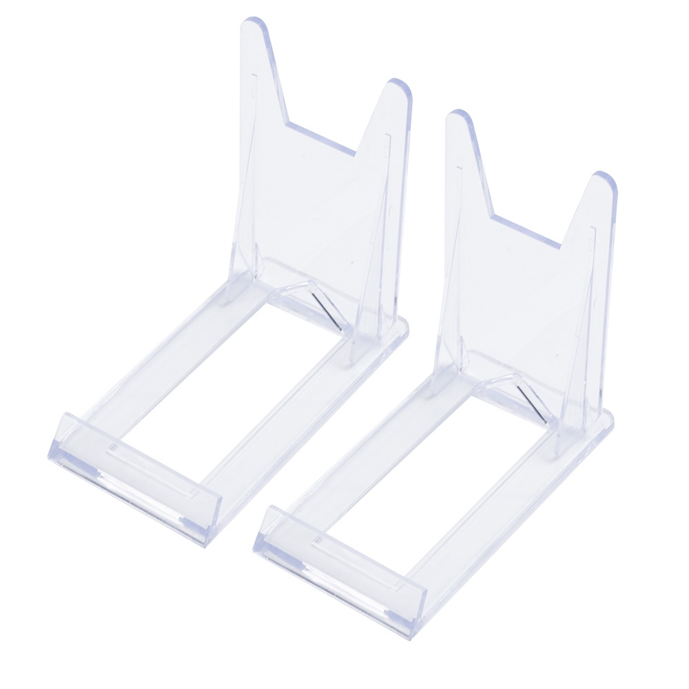 2pcs Stand Holder Koin Bahan Akrilik Untuk Display