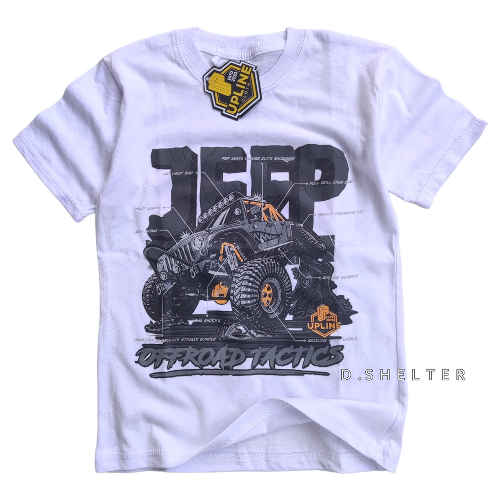 KAOS DISTRO ANAK UPLINE WHITE OFFROAD / D.SHELTER