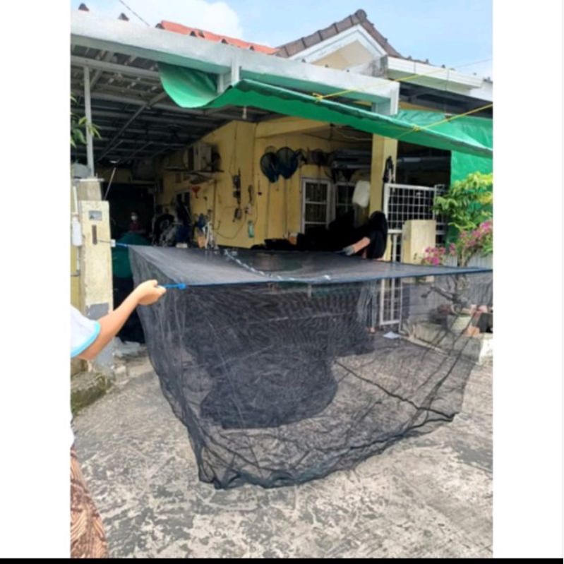 keramba ikan tutup resleting 6m x 1.5m x 1m waring ikan tambak ikan lele