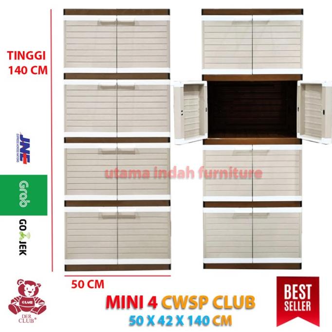 

lemari pakaian / murah / minimalis / lemari plastik MINI club 4 susun stock ready