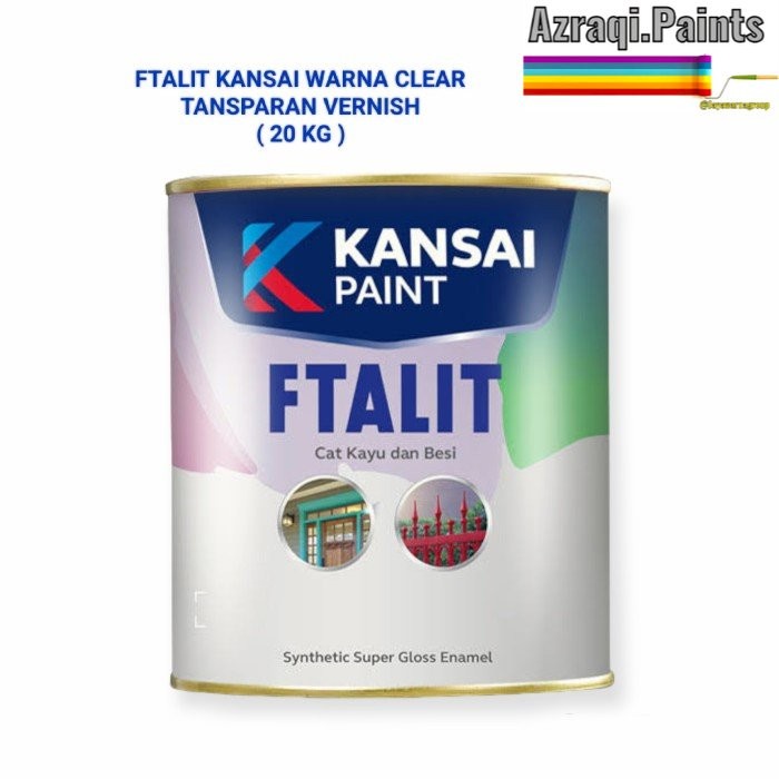 

CAT KANSAI FTALIT WARNA CLEAR TRANPARAN ( 20 KG ) CAT KAYU DAN BESI