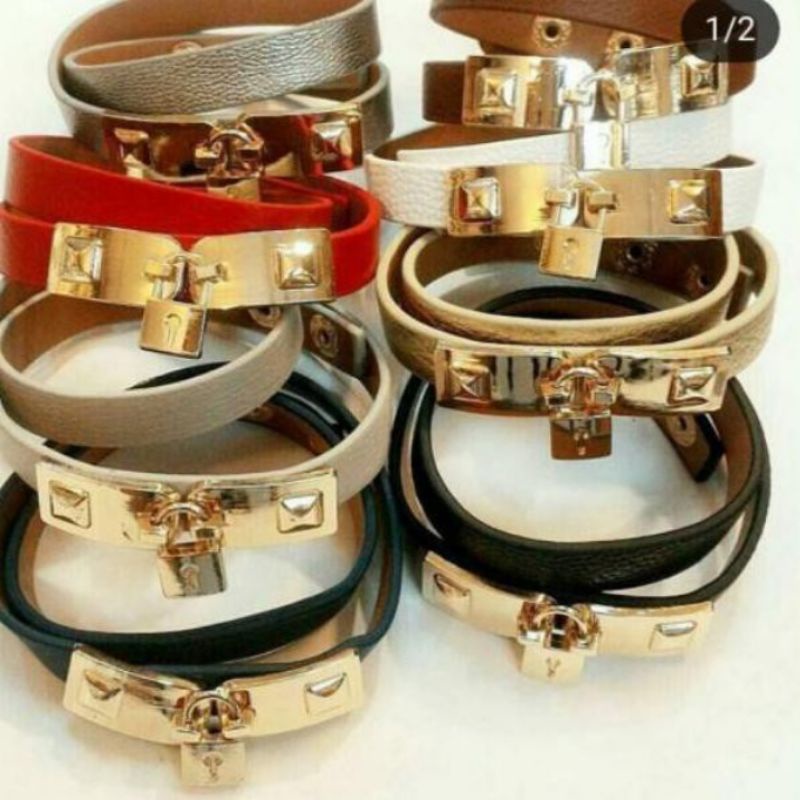 Gelang Lilit H Bahan Kulit Gelang Kulit epsom Branded band import 827