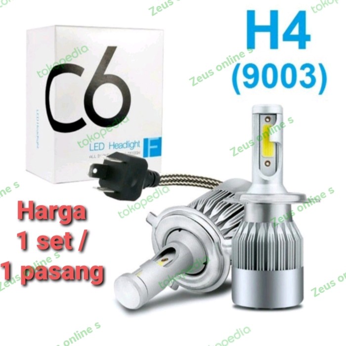 Lampu H4 LED Mobil Headlight Lampu Utama C6 H4
