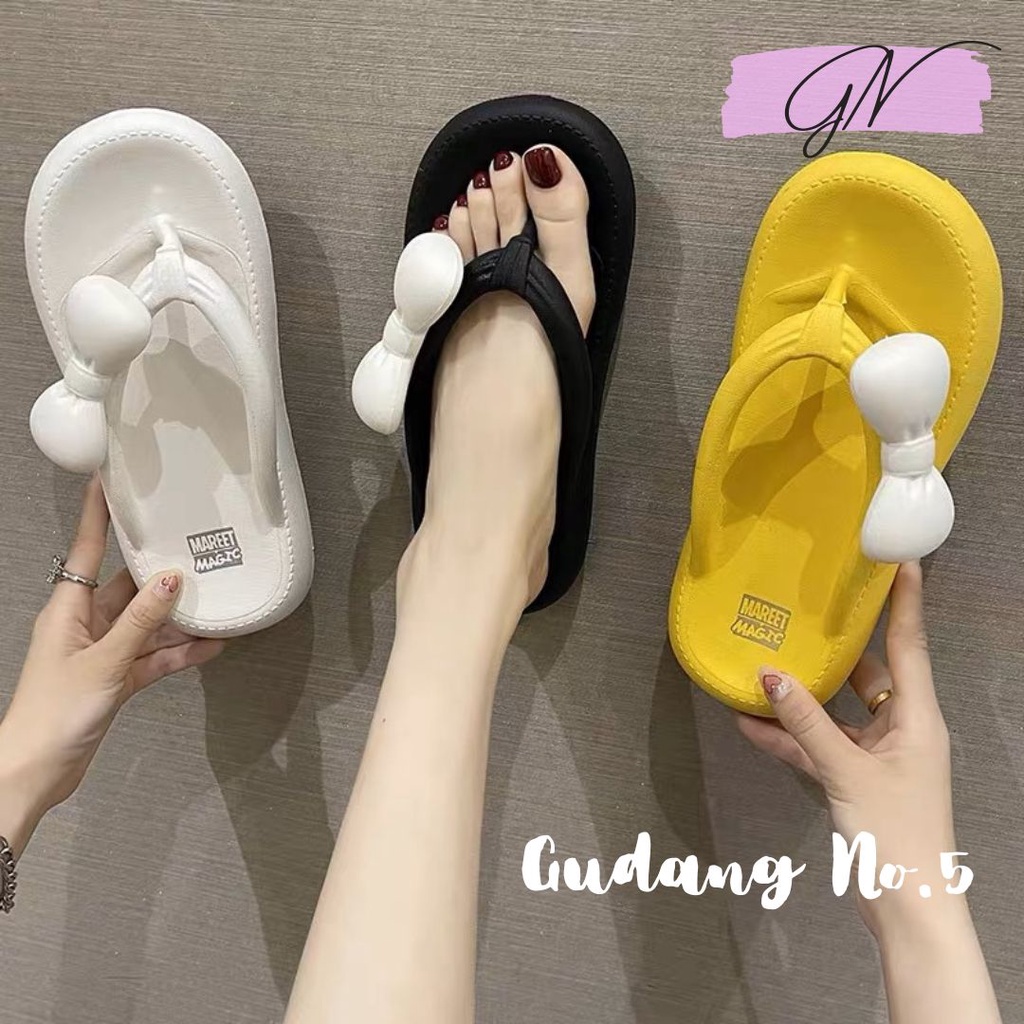 GN-2612-1 Sandal Jepit Fashion Wanita Model Pita Import EVA Rubber