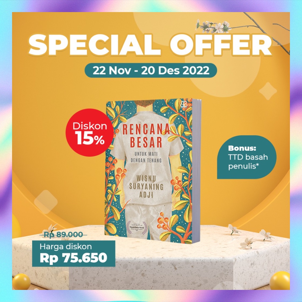 Jual Mz Novel Rencana Besar Untuk Mati Dengan Tenang Wisnu Suryaning Adji Shopee Indonesia 