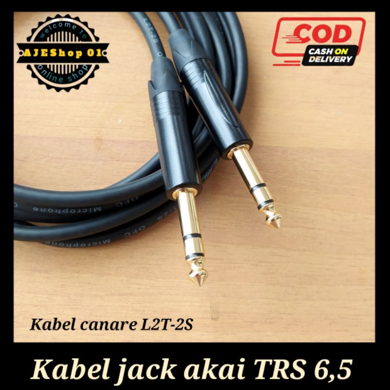 Kabel jack stereo akai TRS 6,5 mm kabel jack berkualitas