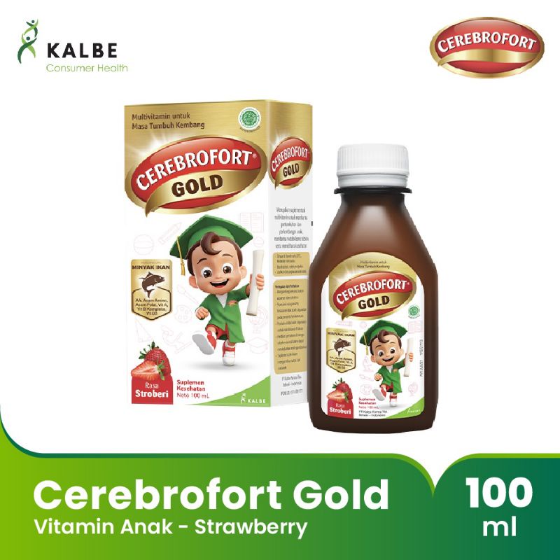 CEREBROFORT GOLD RASA STRAWBERRY 100 ML - ED 11/2024