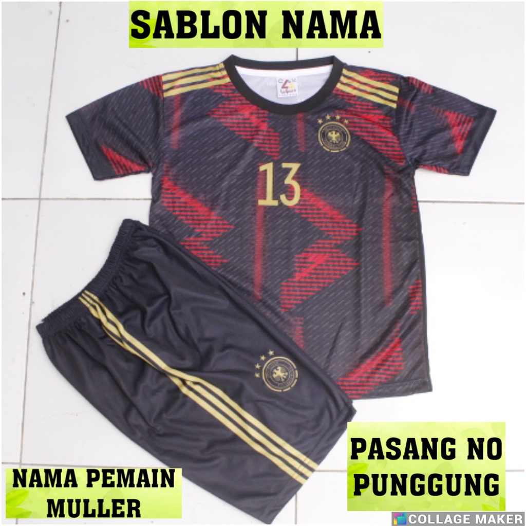 SETELAN BAJU BOLA JERSEY ANAK JERMAN/BAJU BOLA JERSEY JERMAN PRINTING 5-12TH