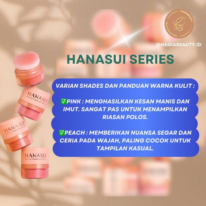 BISA COD - HANASUI PERFECT CHEEK BLUSH dan GO POWDER